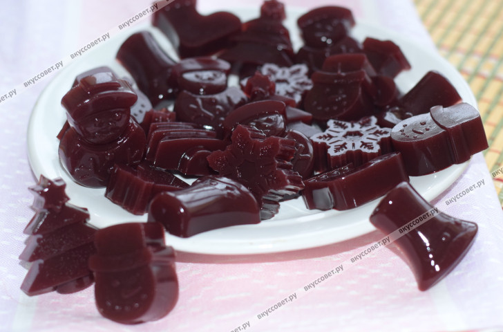 Конфеты из варенья и желатина
